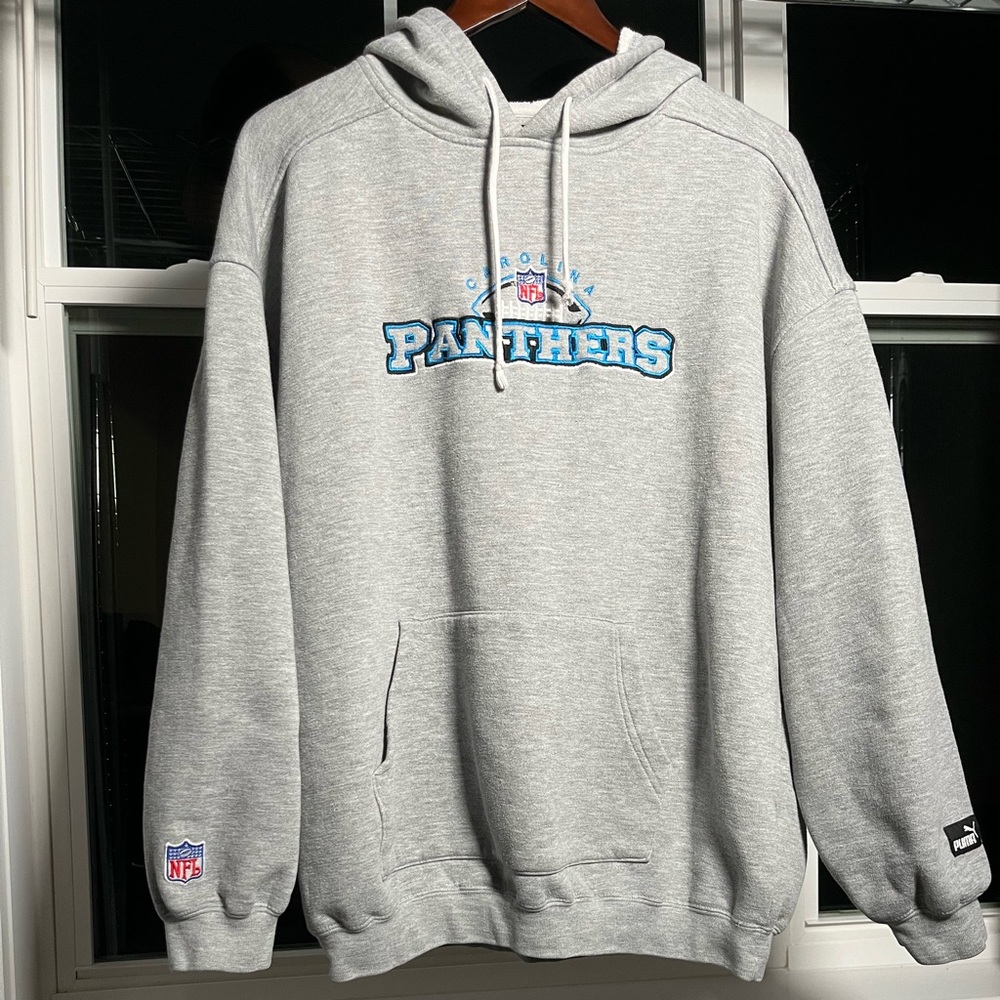 Men’s Size Large - Embroidered Carolina Panthers Puma Hoodie